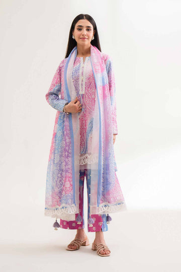 Nishat Linen 3 Piece - Digital Printed Embroidered Suit - 42501624 Online Shopping